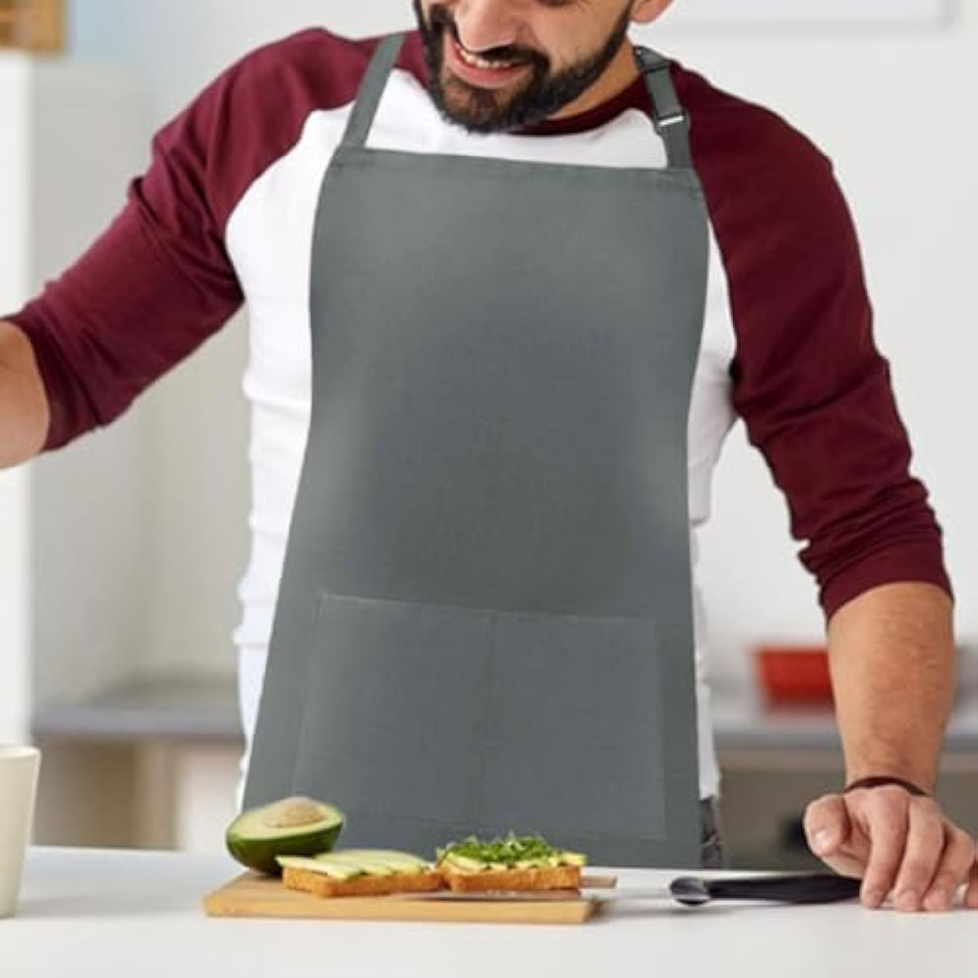 Chef Apron for Cooking, Dog Grooming Salon Gray